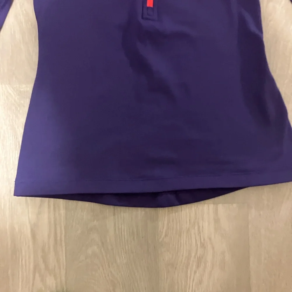 Nike Dark Purple 1/4 Zip-Up Dri-Fit Top with Pink Highlights‎